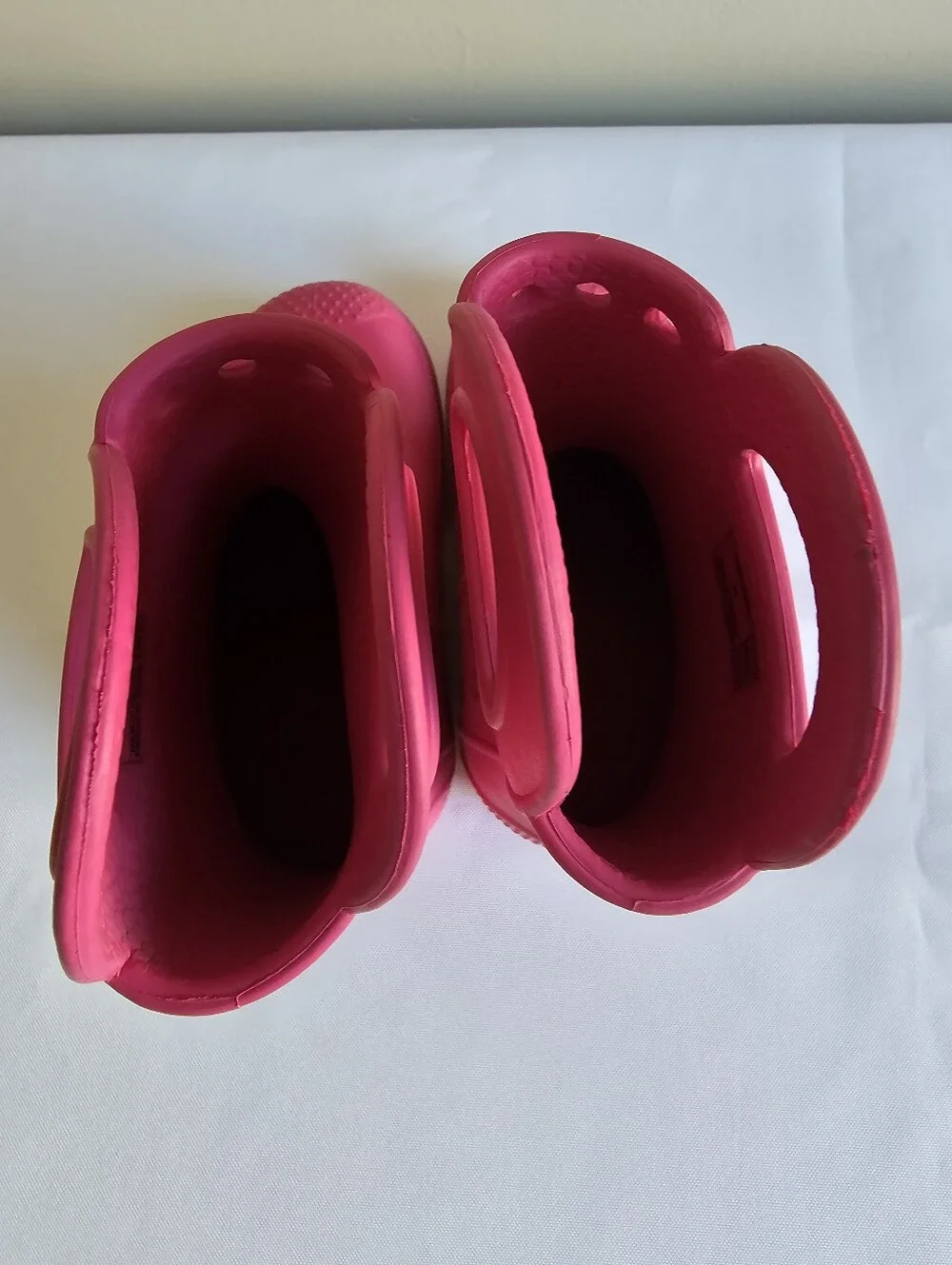 CROCS Kids' Hot Pink Waterproof Rain Boots with Pull Handles